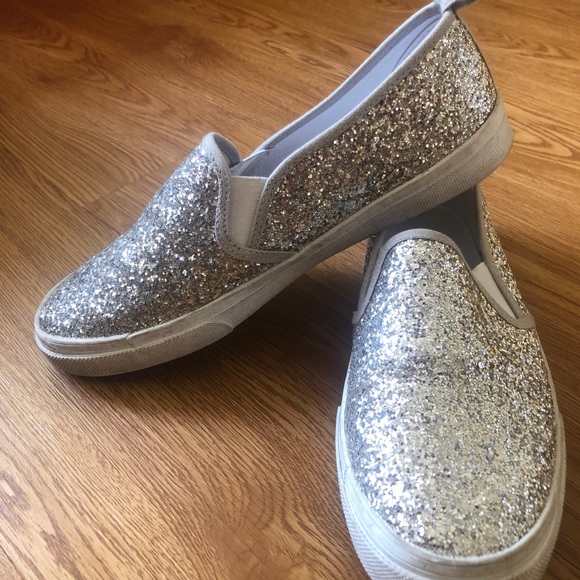 sparkly slip on shoes